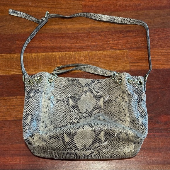 Michael Kors Jet Set Chain Snakeskin Gather Shoulder Tote - Picture 3 of 10